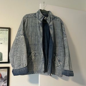 Forever 21 denim dolman quilted knit jacket perfect condition